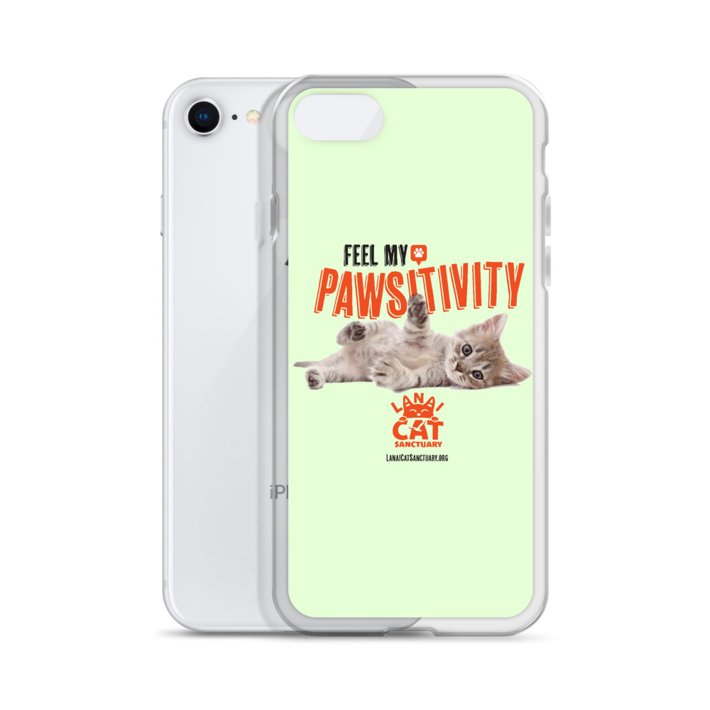 PAWSitivity... Green iPhone Case | Lanai Cat Sanctuary