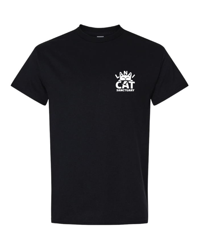 Men's Black T-Shirt - Ukulele Cat | Lanai Cat Sanctuary