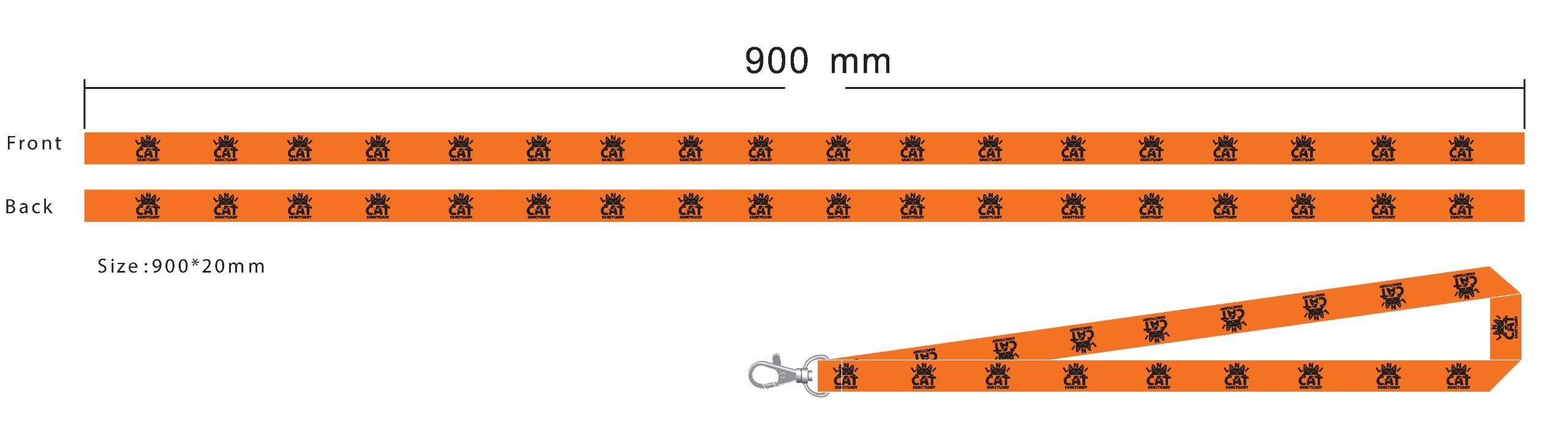 Lanyard of Purrpose - Burnt Orange